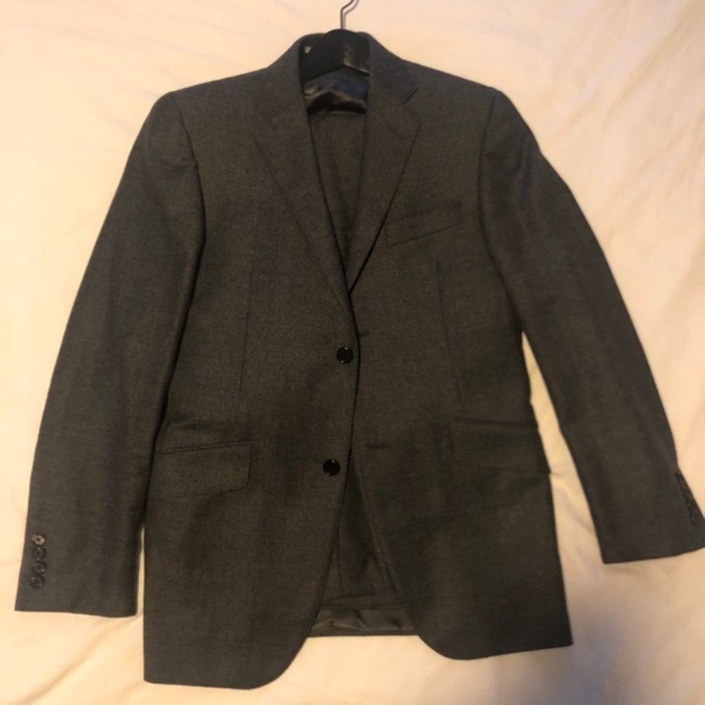 Burberry Men’s Herringbone Tweed Charcoal Suit